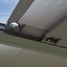 Rowlinson Florence Canopy 3m x 3m - close up of partial roof open