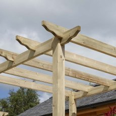 Rowlinson Wooden Pergola 2.4mx2.4m - close up of the roof