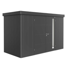 12x6 Biohort Neo 1D Metal Shed - Double Door in metallic dark grey