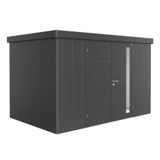 12x8 Biohort Neo 2D Metal Shed - Double Door in metallic dark grey