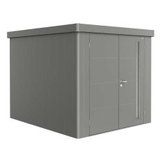 8x10 Biohort Neo 3B Metal Shed - Double Door in metallic quartz grey