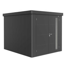 8x10 Biohort Neo 3B Metal Shed - Double Door in metallic dark grey