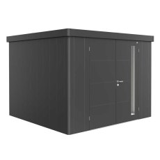 10x10 Biohort Neo 3C Metal Shed - Double Door in metallic dark grey