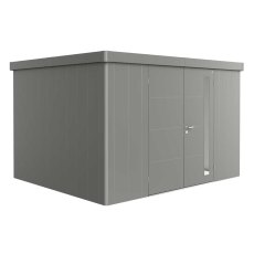 12x10 Biohort Neo 3D Metal Shed - Double Door in metallic quartz grey