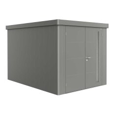 8x11 Biohort Neo 4B Metal Shed - Double Door in metallic quartz grey