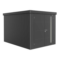 8x11 Biohort Neo 4B Metal Shed - Double Door in metallic dark grey