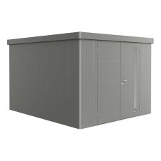 10x11 Biohort Neo 4C Metal Shed - Double Door in metallic quartz grey