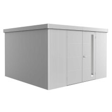 12x12 Biohort Neo 4D Metal Shed - Double Door in metallic silver