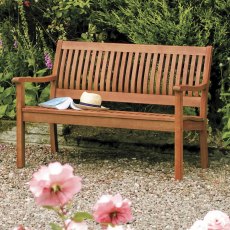 1.2m Rowlinson Willington Bench - in stiu, angle view