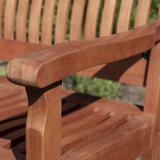 1.5m Rowlinson Willington Bench - in situ, arm