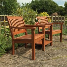 Rowlinson Willington Companion Seat - in situ, angle view