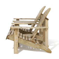 Rowlinson Softwood Adirondack Companion Seat - isolated, side view