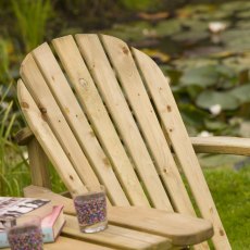 Rowlinson Softwood Adirondack Companion Seat - in situ, back