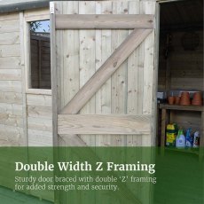 10x6 Forest Timberdale Tongue and Groove Apex Shed - doors