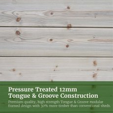10x6 Forest Timberdale Tongue and Groove Apex Shed - cladding