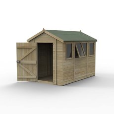 10x6 Forest Timberdale Tongue and Groove Apex Shed - isolated angle view