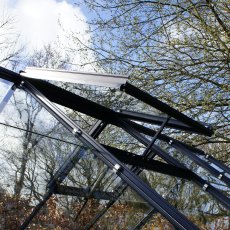 Elite Thyme 8x14 Greenhouse - Manual roof vent in optional powder coated green