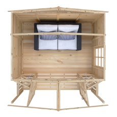 8 x 8 Shire Delmora Summerhouse With Verandah - in situ, top view