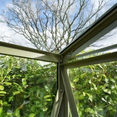 Elite Edge 600 6x8 Pent Roof Greenhouse  - corner profiles in olive