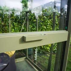 Elite Edge 600 6x8 Pent Roof Greenhouse  - door handle in olive