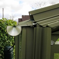 Elite Edge 600 6x8 Pent Roof Greenhouse  - gutter profile in olive