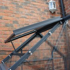 Elite Compact 4 x 4 Greenhouse Bundle - Manual roof vent in optional powder coated graphite