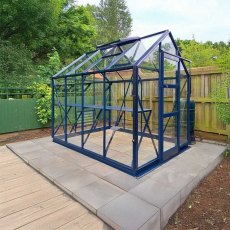 Elite High Eave 6x8 Greenhouse powder coated with optional extras