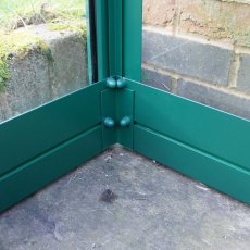 Elite Titan 600 6 x 8 Greenhouse integral base in optional green powder coating