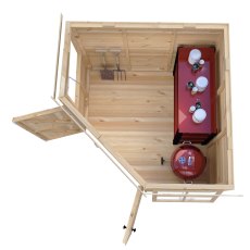 7 x 7 Shire Murrow Tongue And Groove Premium Corner Shed - in situ, top view