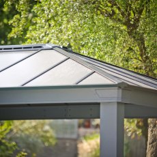 12 x 14 Palram Canopia Dallas Grey Garden Gazebo - top