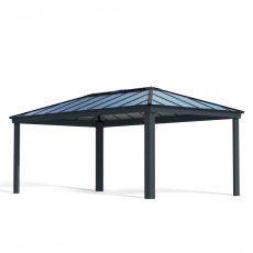 12 x 20 Palram Canopia Dallas Grey Garden Gazebo - isolated