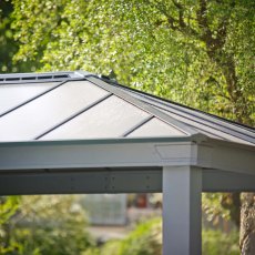 12 x 20 Palram Canopia Dallas Grey Garden Gazebo - roof