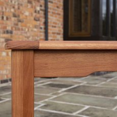 Rowlinson Willington Rectangular Table With 4 Chairs and Bench Dining Set - corner