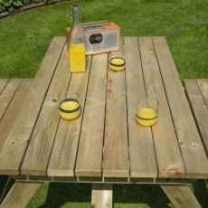 Rowlinson Premium Heavy Duty Picnic Table 1.2m - in situ, table top