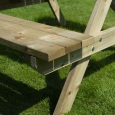 Rowlinson Premium Heavy Duty Picnic Table 1.2m - in situ, seat
