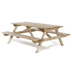 Rowlinson Premium Heavy Duty Picnic Table 1.8m - in situ, isolated