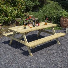 Rowlinson Premium Heavy Duty Picnic Table 1.8m - in situ