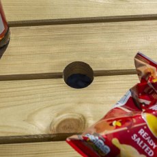 Rowlinson Premium Heavy Duty Picnic Table 1.8m - in situ, top view