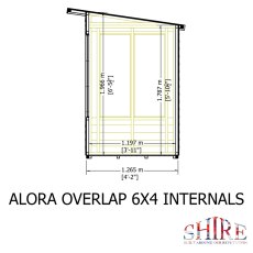 Shire Alora 6 x 4 Pent Summerhouse - internal view