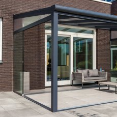 13 X 8 (4.0m X 2.5m) Deponti Bosco Veranda Black - in situ, post