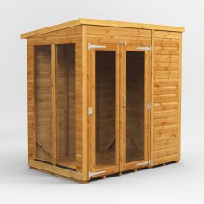 Powersheds 6x4 Pent Summerhouse With Toughened Glass - isolated