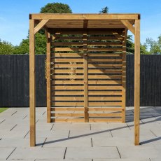 7 X 7 (2.0m X 2.0m) Mercia Modern Wooden Pergola - Pressure Treated - isolated front view