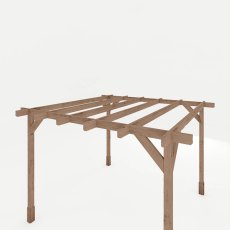 10 x 10 (3.0m x 3.0m) Mercia Traditional Wooden Pergola - Pressure Treated - isolated top view