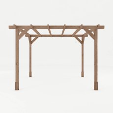 10 x 10 (3.0m x 3.0m) Mercia Traditional Wooden Pergola - Pressure Treated - isolated side