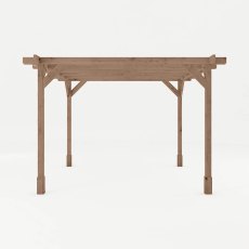 10 x 10 (3.0m x 3.0m) Mercia Traditional Wooden Pergola - Pressure Treated - isolated front view