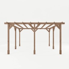 13 x 13 (4.0m x 4.0m) Mercia Traditional Wooden Pergola - Pressure Treated - isolated side