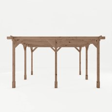 13 x 13 (4.0m x 4.0m) Mercia Traditional Wooden Pergola - Pressure Treated - isolated view