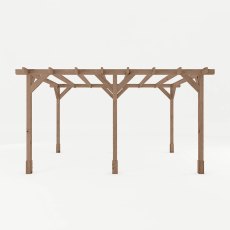 13 x 10 Mercia Traditional Wooden Pergola - Pressure Treated - isolated side view