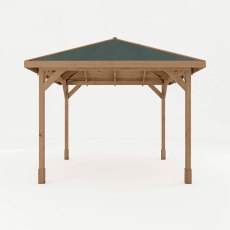 10 X 10 (3m X 3m) Mercia Traditional Wooden Gazebo - Pressure Treated - isolated front view