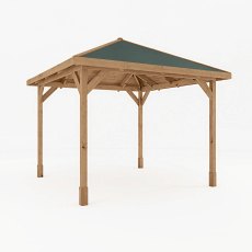 10 X 10 (3m X 3m) Mercia Traditional Wooden Gazebo - Pressure Treated - isolated